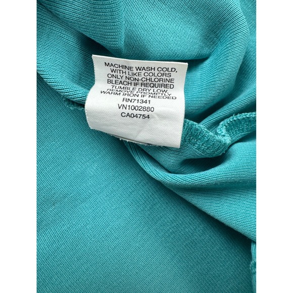 LL Bean Womens Teal Blue 100% Cotton Long Sleeve Henley Top Size Medium Regular - Picture 5 of 12